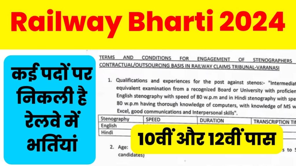 Railway Recruitment 2024, Railway Bharti 2024, Recruitment 2024, Sarkari Naukari