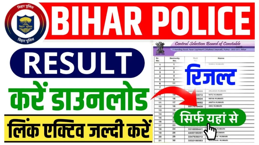 CSBC Bihar Police Constable Result 2024